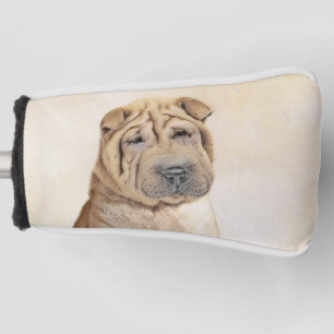 Couvre-club De Golf Peinture Shar Pei - Cute Original Chien Art
