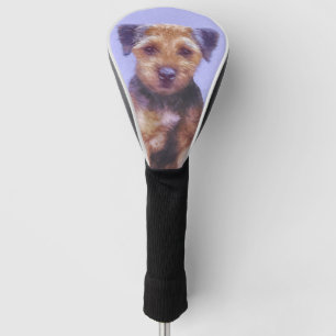Couvre-club De Golf Peinture sur la frontière de Terrier - jolie art o