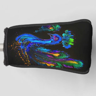 Couvre-club De Golf Peinture Whimsical Peacock