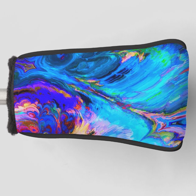 Couvre-club De Golf Peintures à teintes pourpres modernes (Devant)