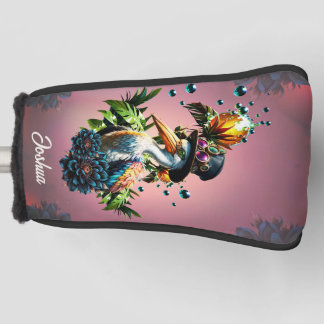 Couvre-club De Golf Pélican drôle avec casquette steampunk