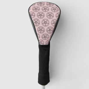 Couvre-club De Golf Pentagramme rose Baphomet