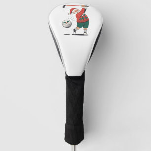 Couvre-club De Golf Père Noël Jouer Golf Joueur de Noël