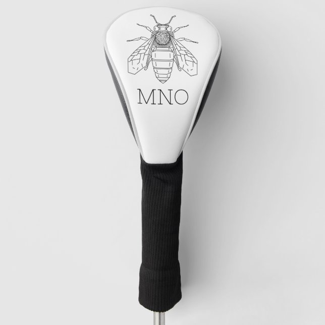 Couvre-club De Golf Personalized Bee Monogram  (Devant)