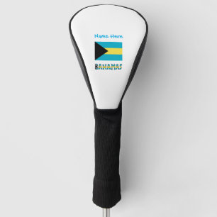 Couvre-club De Golf Personnalisation bahaméenne du drapeau bleu