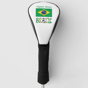 Couvre-club De Golf Personnalisation verte du drapeau brésilien
