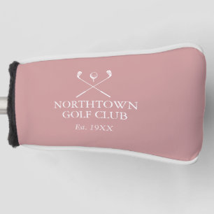 Couvre-club De Golf Personnalisé Dusty Rose Pink Golf Club Nom
