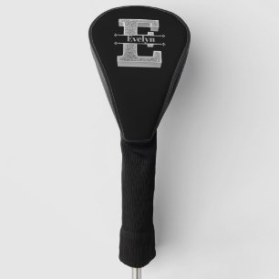 Couvre-club De Golf Personnalisé E Premier Monogramme D'Argent Votre N