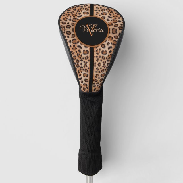 Couvre-club De Golf Personnalisé Empreinte de léopard Golf Head Cover (Devant)