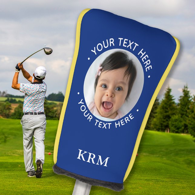 Couvre-club De Golf Personnalisé Papa Grand-père Famille Photo Monogra (Créateur téléchargé)