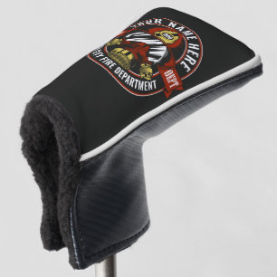 Couvre-club De Golf Personnaliser Masque de casque de pompier NAME Sau