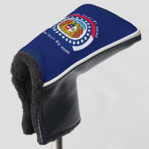 Couvre-club De Golf Personnaliser votre texte Missouri State Drapeau s
