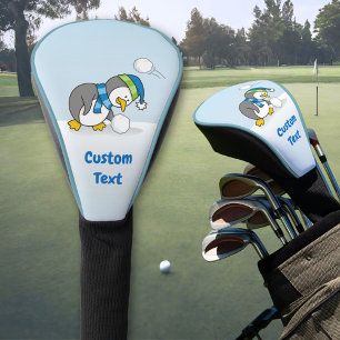 Couvre-club De Golf Petit manchot obtenant une couverture de golf de b
