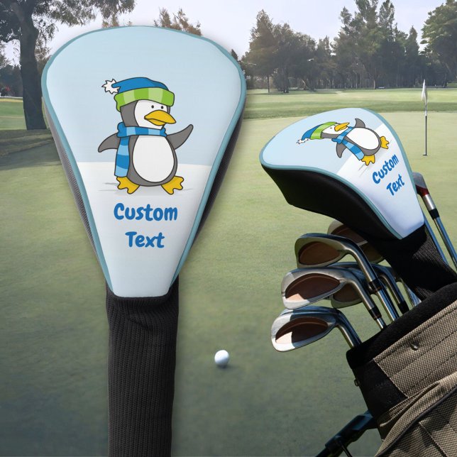 Couvre-club De Golf Petit pingouin marchant sur la couverture de golf  (Créateur téléchargé)