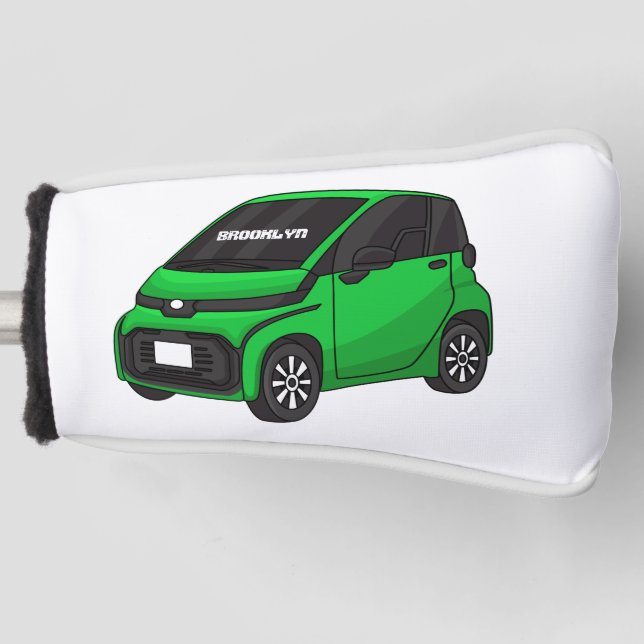 Couvre-club De Golf Petite voiture verte de taille micro (Devant)