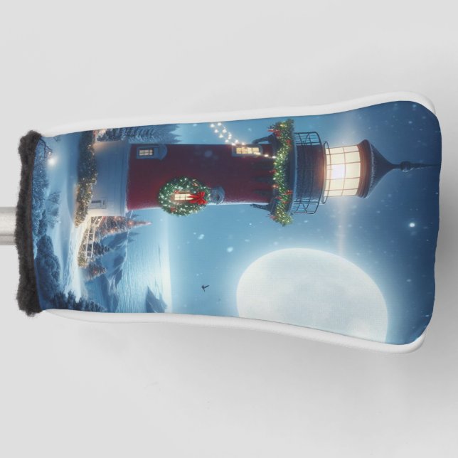 Couvre-club De Golf Phare de Noël nautique (Devant)