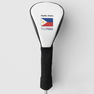Couvre-club De Golf Philippines et drapeau philippin et votre nom