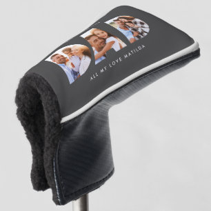 Couvre-club De Golf Photo gris moderne Golf Cadeau personnalisé pour p
