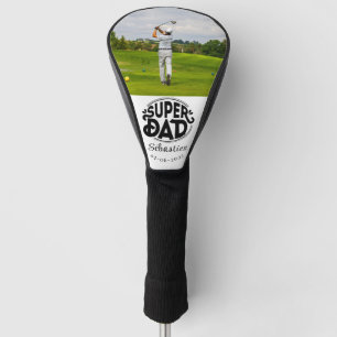 Couvre-club De Golf Photo moderne super papa Golf Head Cover