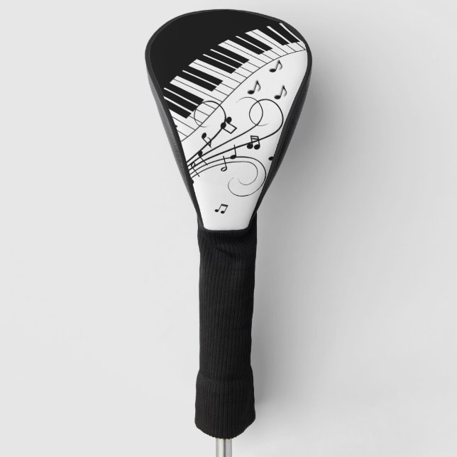Couvre-club De Golf Piano Keyboard Music Design (Devant)