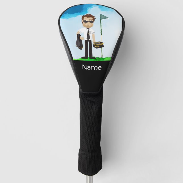 Couvre-club De Golf Pilote de l'industrie de l'aviation Golfeur à la b (Devant)