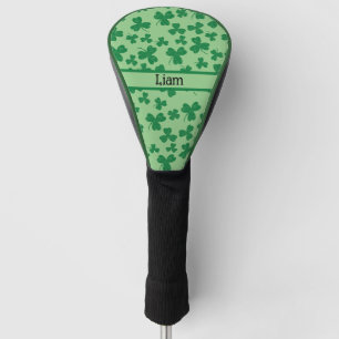 Couvre-club De Golf Pilote personnalisé Lucky Clover Green