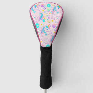 Couvre-club De Golf Pink Cute Rainbow unicorne anniversaire filles enf
