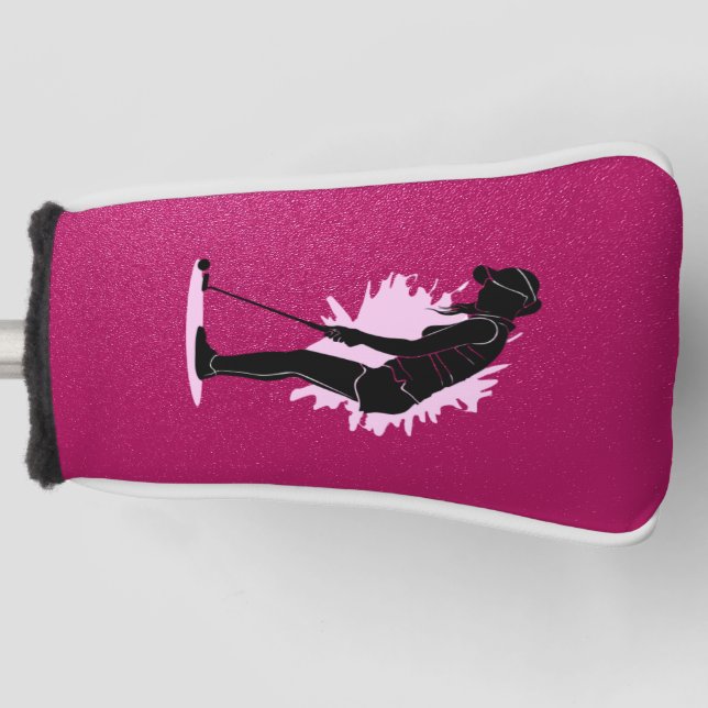 COUVRE-CLUB DE GOLF PINK FEMELLE PUTTER COVER FEMMES GOLF (Devant)