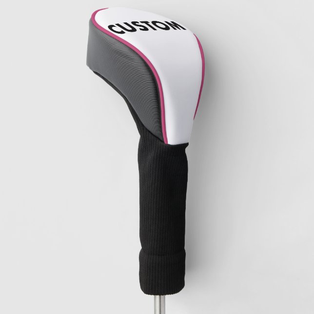 Couvre-club De Golf PINK Piping Custom Golf Driver Headcover Blank (Incliné)