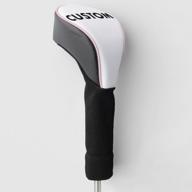 Couvre-club De Golf PINK Piping Custom Golf Driver Headcover Blank (Incliné)