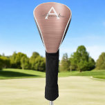 Couvre-club De Golf Pink Rose Gold Métallurgique Foil Nom du monogramm<br><div class="desc">Blush Pink - Rose Gold Faux Metallic Foil Acier Inoxydable Elégant Golf de la Fille Couverture de tête de conducteur de golf. Cette couverture de tête de conducteur de golf peut être customisée pour inclure votre nom initial et prénom. Veuillez contacter le concepteur pour les articles correspondants.</div>