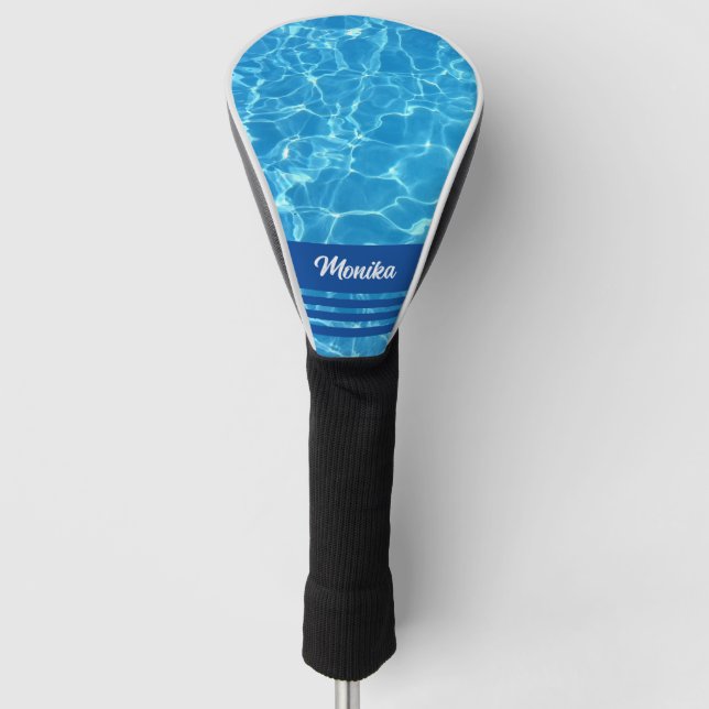 Couvre-club De Golf Piscine Bleue Aqua Personnalisée (Devant)