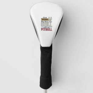 Couvre-club De Golf Pitbull Vintage Restez À La Maison Et Chill Amant