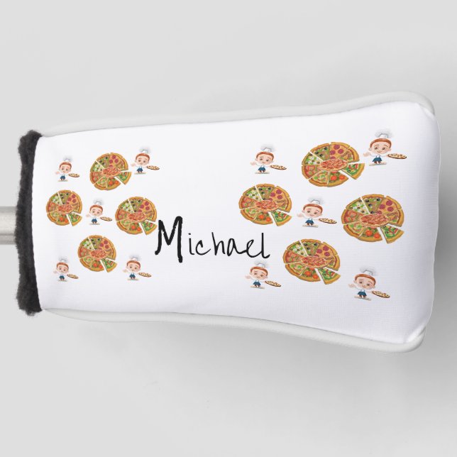 Couvre-club De Golf Pizza blanche (Devant)