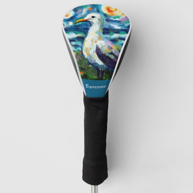 Couvre-club De Golf Plage de style Seagull Van Gogh Personnalisée (Devant)