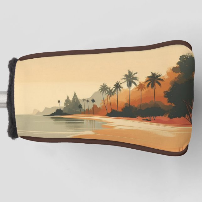 Couvre-club De Golf Plage vintage/rétro/tropicale (Devant)