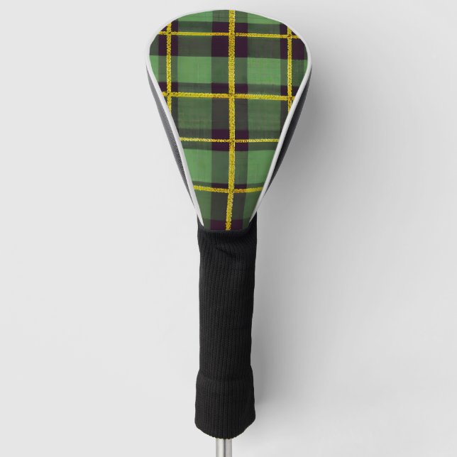 Couvre-club De Golf Plaid vert (Devant)