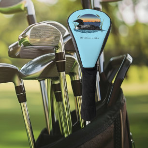 Couvre-club De Golf Plongeon commun serein Coucher de soleil Bleu Faun