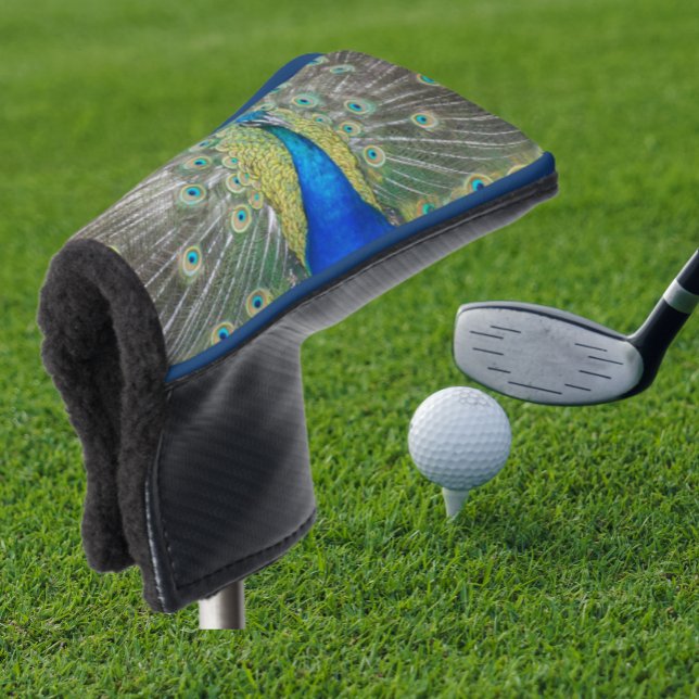 Couvre-club De Golf Plumage bleu Peacock (In Situ Golfing)