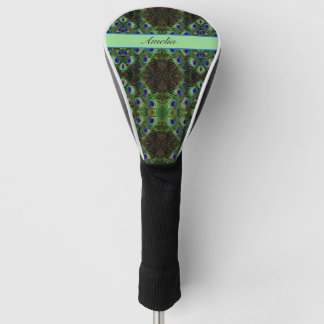 Couvre-club De Golf Plumage Royal - Motif Luxueux de Plume de Paon
