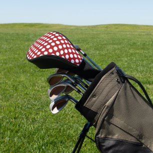 Couvre-club De Golf Pois rouges, Motif à points polka, points, pointil