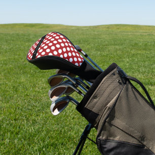 Couvre-club De Golf Pois Rouges, Motif Polka Dot, Votre Nom