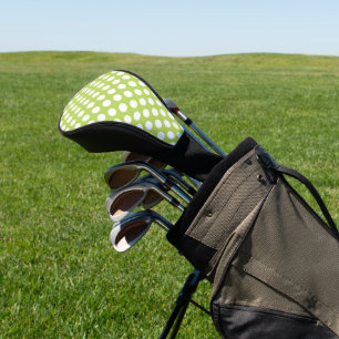 Couvre-club De Golf Pois verts, Motif à points Polka, points, pointill