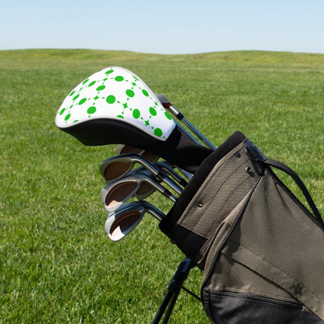 Couvre-club De Golf Pois verts, Motif à points Polka, points, pointill (In Situ)