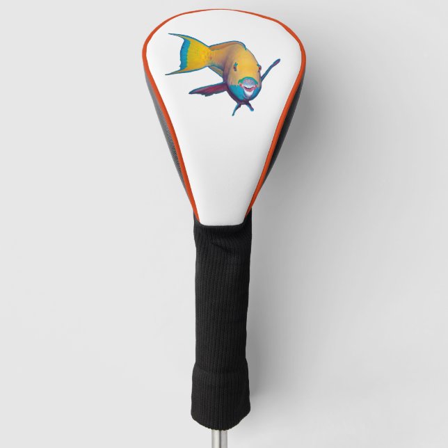 Couvre-club De Golf Poisson perroquet - Conception abstraite - Découpé (Devant)