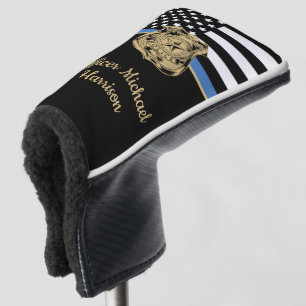 Couvre-club De Golf Police Police Police Application Mince Ligne bleue