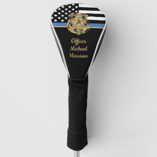Couvre-club De Golf Police Police Police Application Mince Ligne bleue