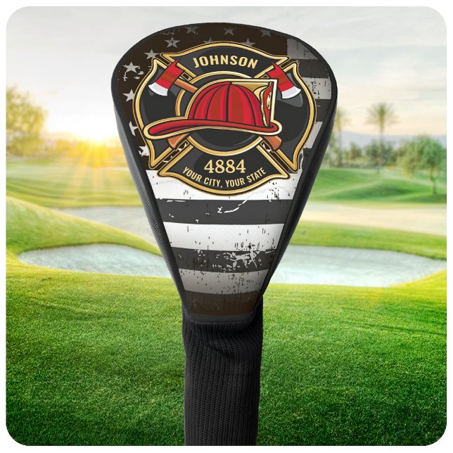 Couvre-club De Golf Pompier NOM Sapeur-pompier Département des incendi (Créateur téléchargé)