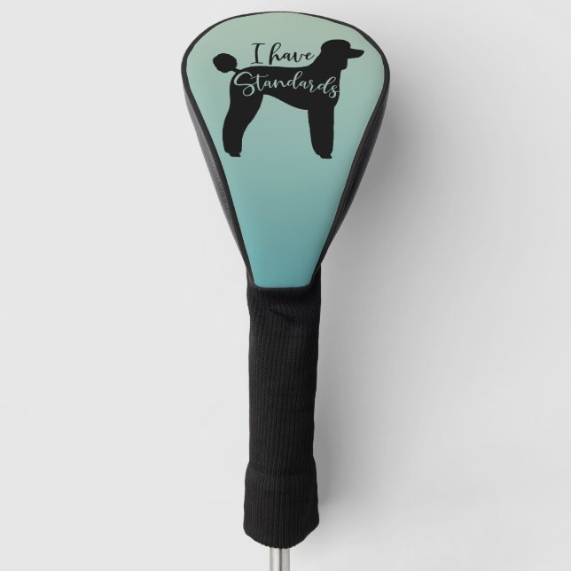 Couvre-club De Golf Poodle Standard J'Ai Standard Chien Silhouette (Devant)