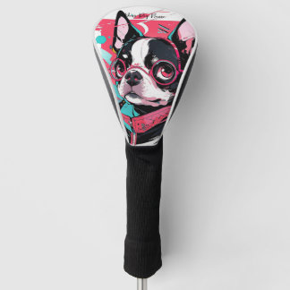 Couvre-club De Golf Pop Art Anime Boston Terrier Dog 005 - Victoria Sa